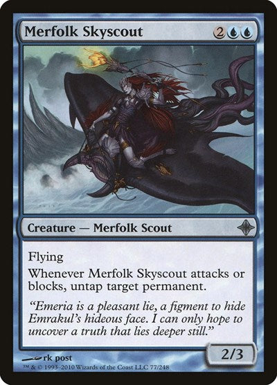 Merfolk Skyscout (ROE) #77 Uncommon (Moderately Played) Rise of the Eldrazi Magic: The Gathering: 2010