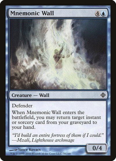 Mnemonic Wall (ROE) #78 Common Rise of the Eldrazi Magic: The Gathering: 2010