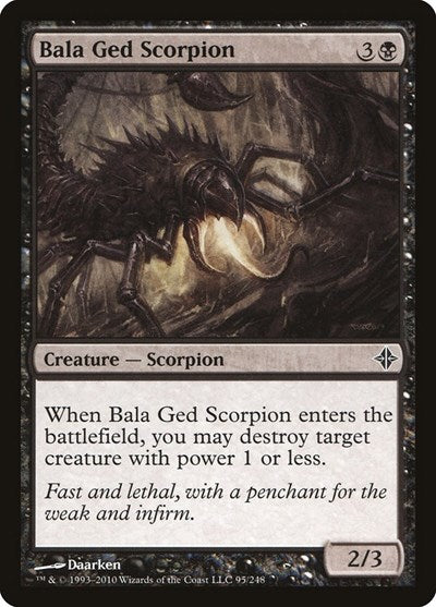 Bala Ged Scorpion (ROE) #95 Common (Moderately Played) Rise of the Eldrazi Magic: The Gathering: 2010