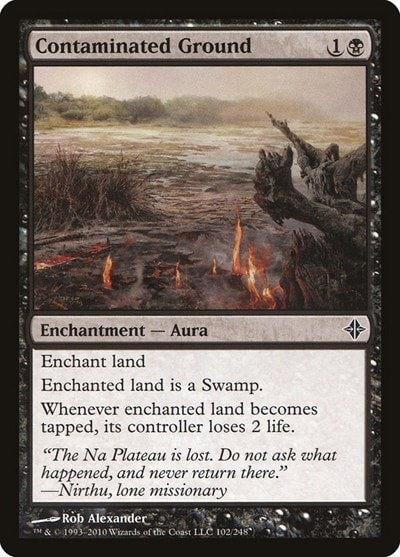 Contaminated Ground (ROE) #102 Common Rise of the Eldrazi Magic: The Gathering: 2010