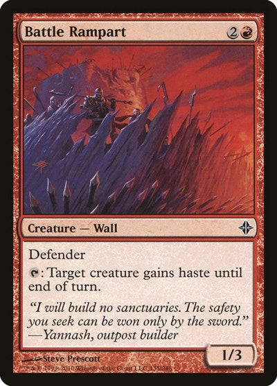 Battle Rampart (ROE) #135 Common (Moderately Played) Rise of the Eldrazi Magic: The Gathering: 2010