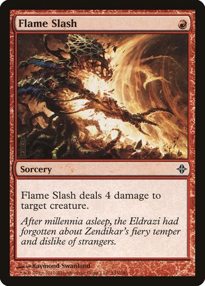 Flame Slash (ROE) #145 Common Rise of the Eldrazi Magic: The Gathering: 2010