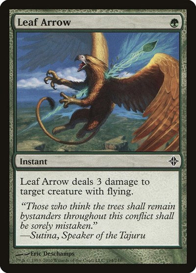 Leaf Arrow (ROE) #194 Common (Moderately Played) Rise of the Eldrazi Magic: The Gathering: 2010