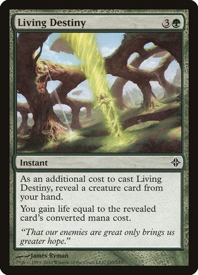 Living Destiny (ROE) #195 Common Rise of the Eldrazi Magic: The Gathering: 2010