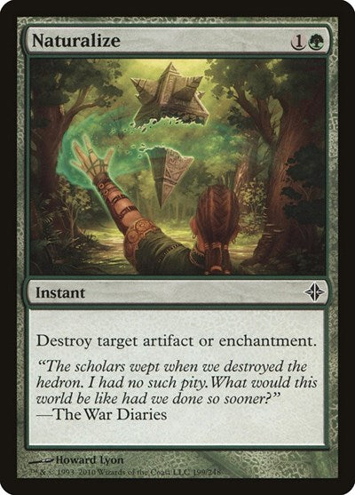 Naturalize (ROE) #199 Common Rise of the Eldrazi Magic: The Gathering: 2010