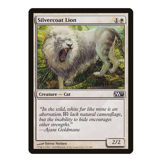 Silvercoat Lion (M11) #31 Common Magic 2011 (M11) Magic: The Gathering: 2010