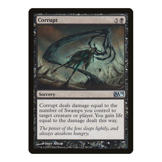 Corrupt (M11) #89 Uncommon (Lightly Played) Magic 2011 (M11) Magic: The Gathering: 2010
