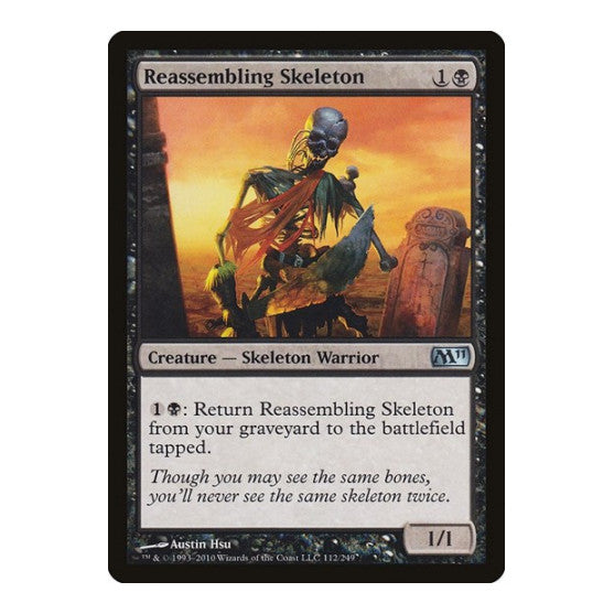 Reassembling Skeleton (M11) #112 Uncommon (Lightly Played) Magic 2011 (M11) Magic: The Gathering: 2010
