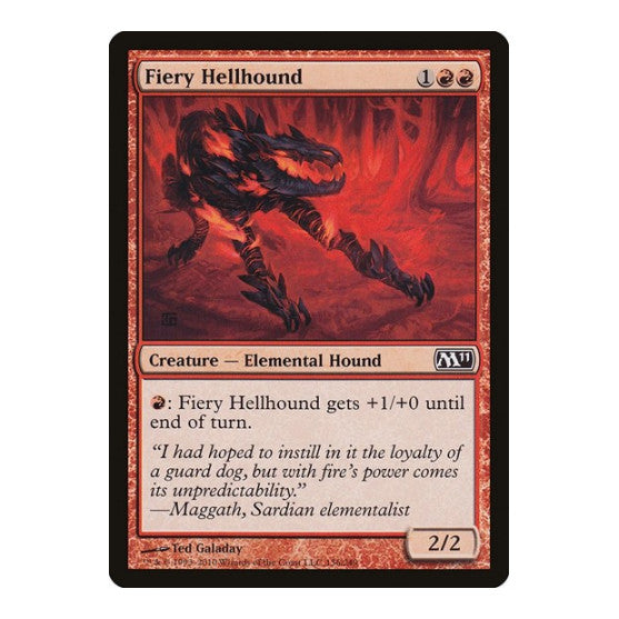 Fiery Hellhound (M11) #136 Common (Lightly Played) Magic 2011 (M11) Magic: The Gathering: 2010