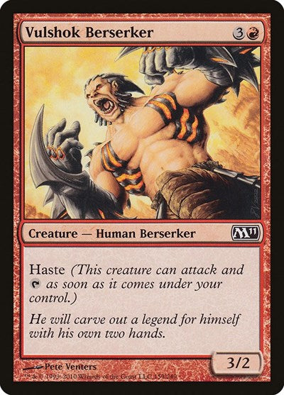 Vulshok Berserker (M11) #159 Common (Near Mint) Magic 2011 (M11) Magic: The Gathering: 2010