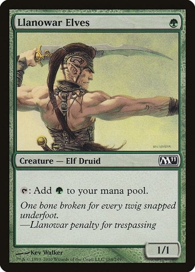 Llanowar Elves (M11) #184 Common Magic 2011 (M11) Magic: The Gathering: 2010