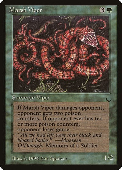 Marsh Viper (DRK) #81 Common (Lightly Played) The Dark Magic: The Gathering: 1994