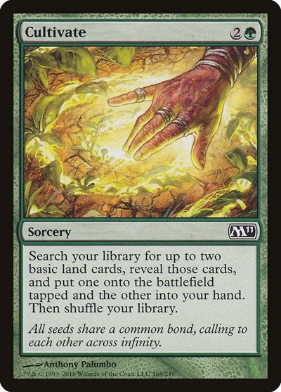 Cultivate (M11) #168 Common (Near Mint) Magic 2011 (M11) Magic: The Gathering: 2010