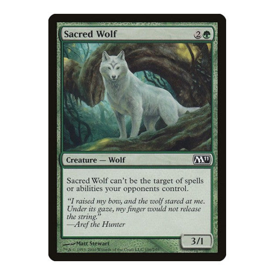 Sacred Wolf (M11) #196 Common Magic 2011 (M11) Magic: The Gathering: 2010