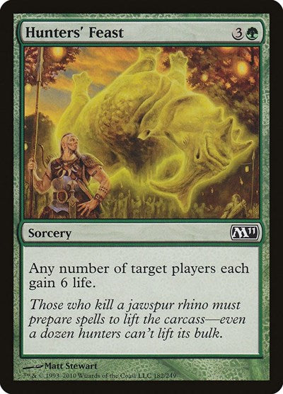 Hunters Feast (M11) #182 Common (Lightly Played) Magic 2011 (M11) Magic: The Gathering: 2010