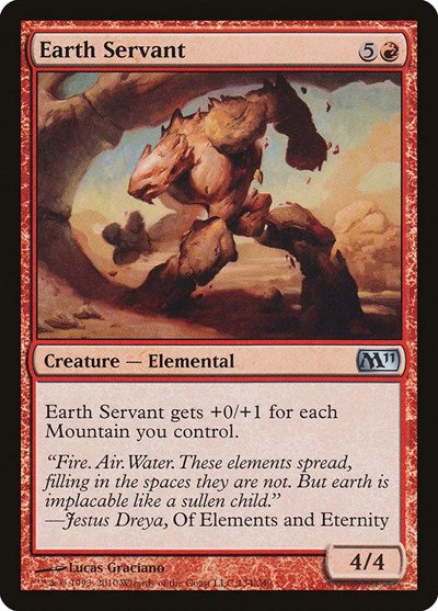 Earth Servant (M11) #134 Uncommon (Near Mint) Magic 2011 (M11) Magic: The Gathering: 2010
