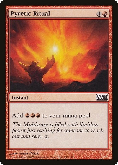 Pyretic Ritual (M11) #153 Common (Moderately Played) Magic 2011 (M11) Magic: The Gathering: 2010