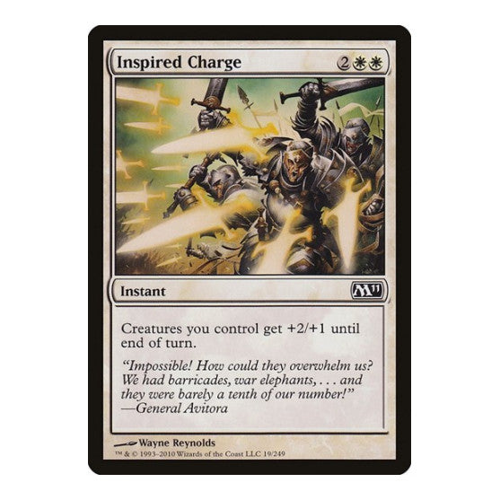 Inspired Charge (M11) #19 Common (Lightly Played) Magic 2011 (M11) Magic: The Gathering: 2010