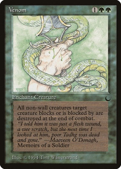 Venom (DRK) #90 Common (Lightly Played) The Dark Magic: The Gathering: 1994