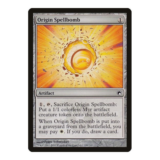 Origin Spellbomb (SOM) #189 Common (Lightly Played) Scars of Mirrodin Magic: The Gathering: 2010