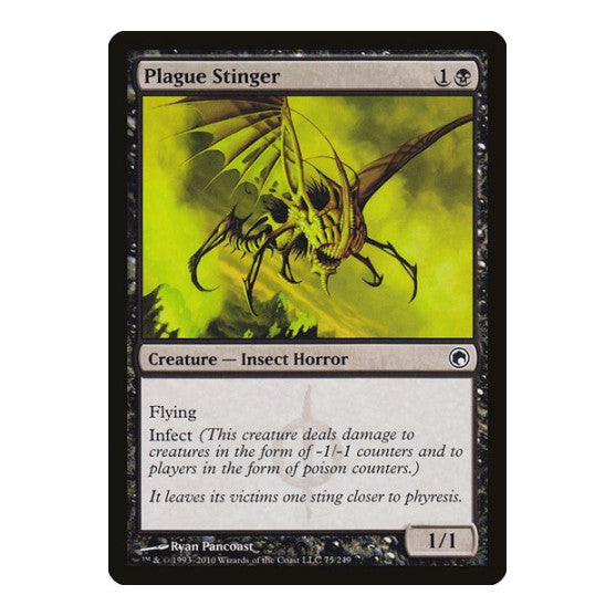 Plague Stinger (SOM) #75 Common (Lightly Played) Scars of Mirrodin Magic: The Gathering: 2010