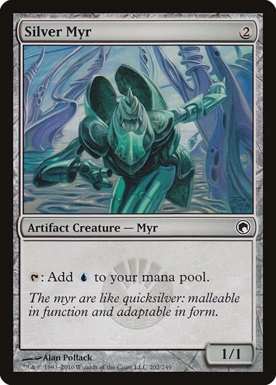 Silver Myr (SOM) #202 Common Scars of Mirrodin Magic: The Gathering: 2010