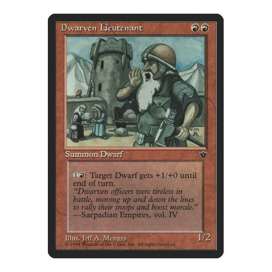 Dwarven Lieutenant (FEM) #52 Uncommon (Moderately Played) Fallen Empires Magic: The Gathering: 1994