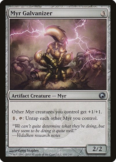 Myr Galvanizer (SOM) #181 Uncommon (Lightly Played) Scars of Mirrodin Magic: The Gathering: 2010