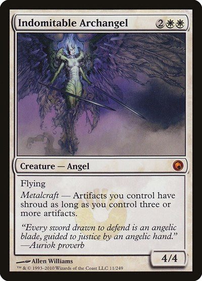 Indomitable Archangel (SOM) #11 Mythic Rare (Moderately Played) Scars of Mirrodin Magic: The Gathering: 2010