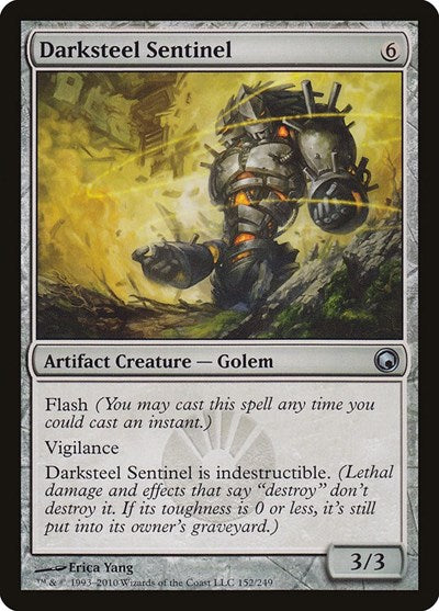 Darksteel Sentinel (SOM) #152 Uncommon (Moderately Played) Scars of Mirrodin Magic: The Gathering: 2010