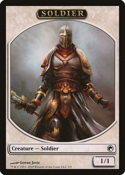 Soldier Token (SOM) #2 T (Moderately Played) Scars of Mirrodin Magic: The Gathering: 2010