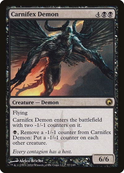 Carnifex Demon (SOM) #57 Rare (Lightly Played) Scars of Mirrodin Magic: The Gathering: 2010