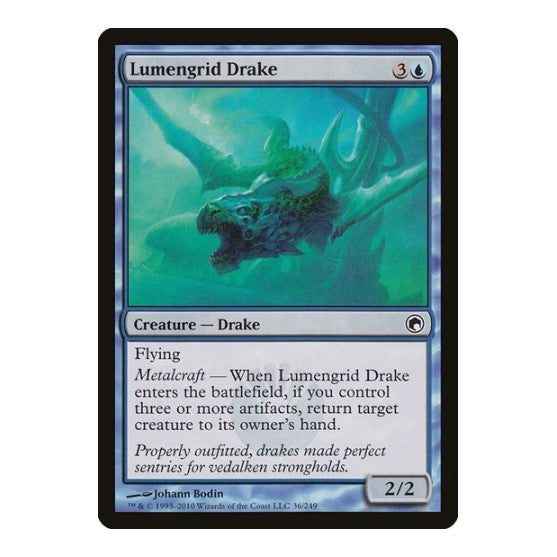 Lumengrid Drake (SOM) #36 Common Scars of Mirrodin Magic: The Gathering: 2010