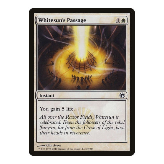 Whitesuns Passage (SOM) #27 Common Scars of Mirrodin Magic: The Gathering: 2010