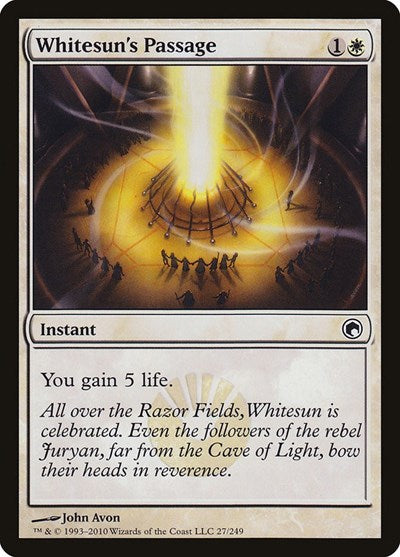 Whitesuns Passage (SOM) #27 Common (Moderately Played) Scars of Mirrodin Magic: The Gathering: 2010