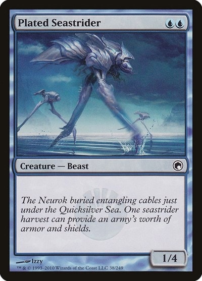 Plated Seastrider (SOM) #38 Common (Moderately Played) Scars of Mirrodin Magic: The Gathering: 2010