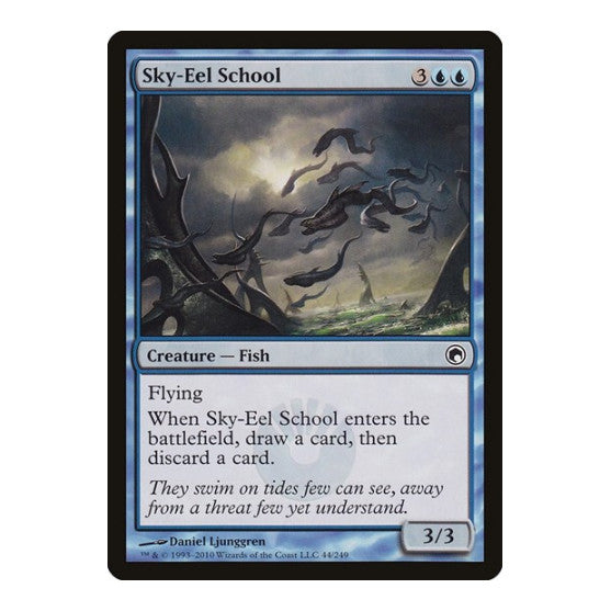 Sky-Eel School (SOM) #44 Common Scars of Mirrodin Magic: The Gathering: 2010