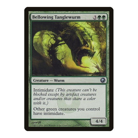 Bellowing Tanglewurm (SOM) #111 Uncommon (Lightly Played) Scars of Mirrodin Magic: The Gathering: 2010