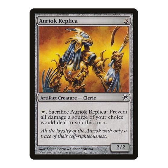 Auriok Replica (SOM) #138 Common (Lightly Played) Scars of Mirrodin Magic: The Gathering: 2010