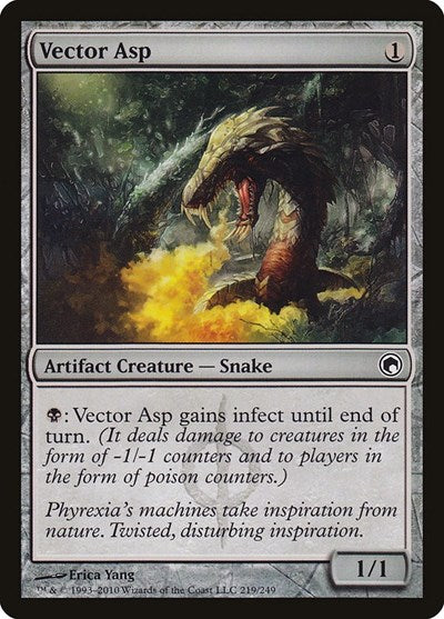 Vector Asp (SOM) #219 Common (Moderately Played) Scars of Mirrodin Magic: The Gathering: 2010