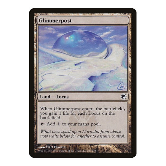 Glimmerpost (SOM) #227 Common (Lightly Played) Scars of Mirrodin Magic: The Gathering: 2010