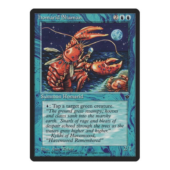 Homarid Shaman (FEM) #20 Rare (Heavily Played) Fallen Empires Magic: The Gathering: 1994