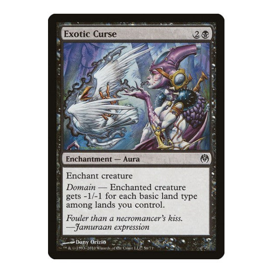 Exotic Curse (DDE) #56 Common (Moderately Played) Duel Decks: Phyrexia vs. the Coalition Magic: The Gathering: 2010