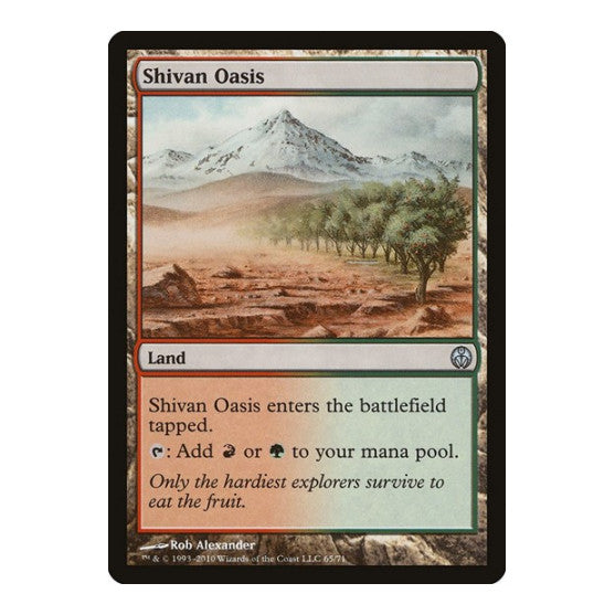 Shivan Oasis (DDE) #65 Uncommon (Lightly Played) Duel Decks: Phyrexia vs. the Coalition Magic: The Gathering: 2010