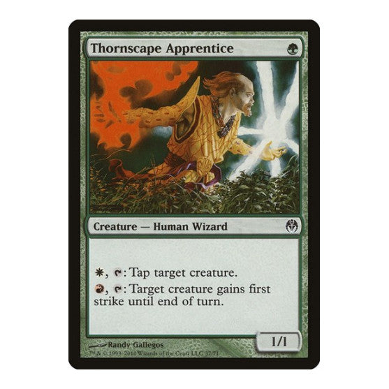 Thornscape Apprentice (DDE) #37 Common (Lightly Played) Duel Decks: Phyrexia vs. the Coalition Magic: The Gathering: 2010