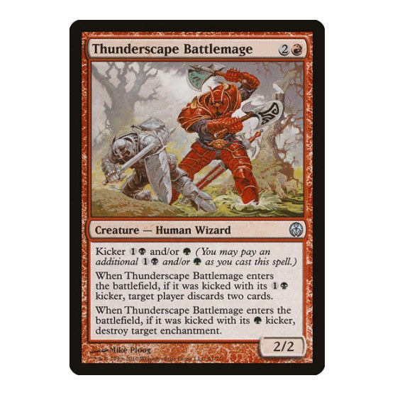 Thunderscape Battlemage (DDE) #41 Uncommon (Lightly Played) Duel Decks: Phyrexia vs. the Coalition Magic: The Gathering: 2010