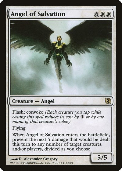 Angel of Salvation (DDF) #20 Rare (Near Mint) Duel Decks: Elspeth vs. Tezzeret Magic: The Gathering: 2010