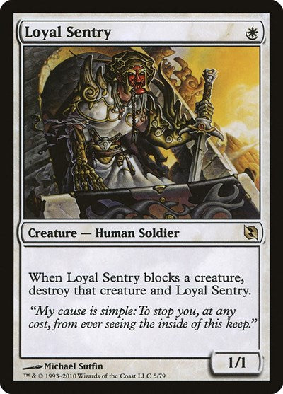 Loyal Sentry (DDF) #5 Rare (Lightly Played) Duel Decks: Elspeth vs. Tezzeret Magic: The Gathering: 2010