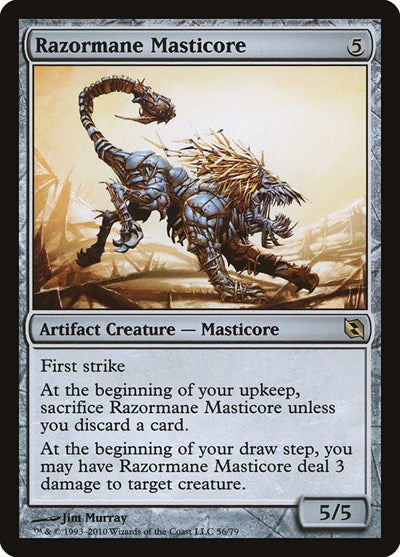 Razormane Masticore (DDF) #56 Rare (Lightly Played) Duel Decks: Elspeth vs. Tezzeret Magic: The Gathering: 2010