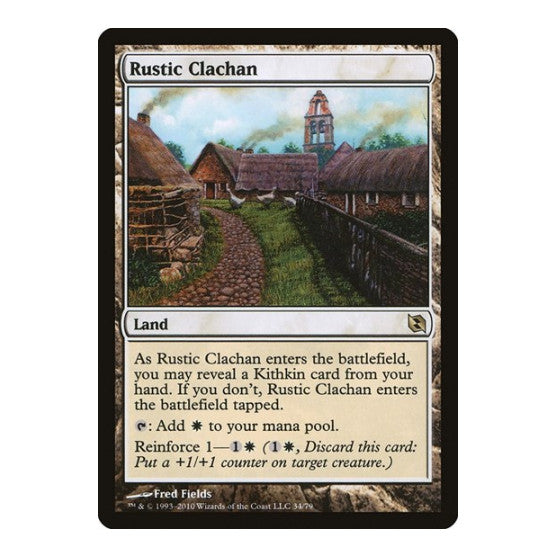 Rustic Clachan (DDF) #34 Rare (Lightly Played) Duel Decks: Elspeth vs. Tezzeret Magic: The Gathering: 2010